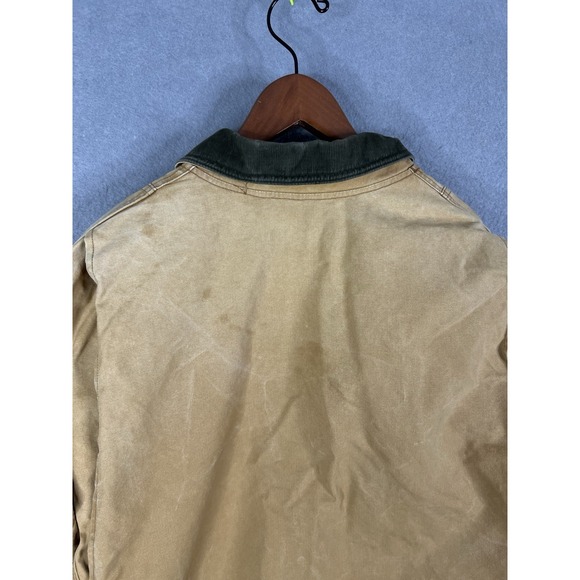 L.L.Bean Barn Field Chore Coat Jacket Mens Large Brown Canvas Distressed - Picture 10 of 11